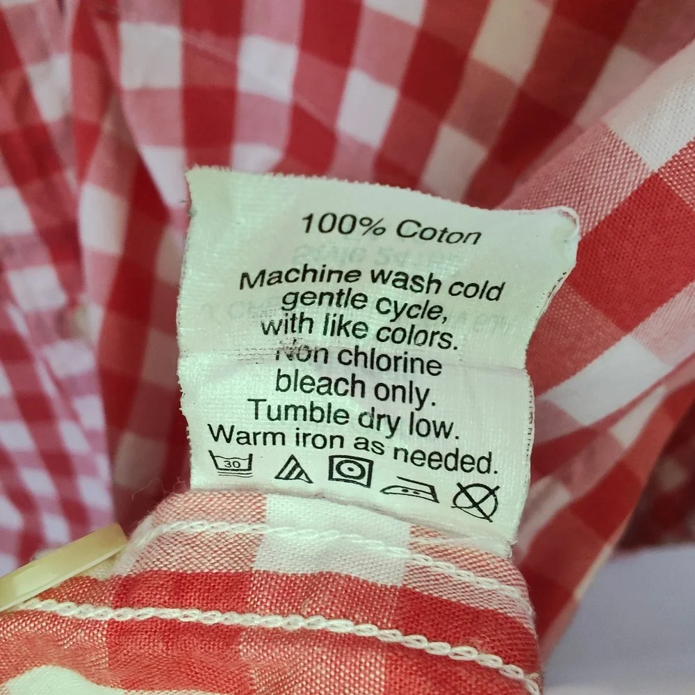 J.Crew Button-Down Shirt Men's Medium Red Checkered Long Sleeve